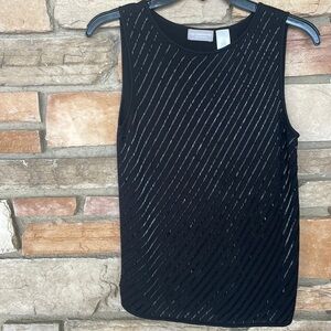 Vintage Liz Claiborne black silk tank